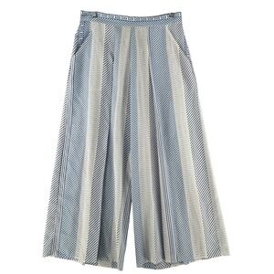 Veronica Beard 100% Silk Wide Leg High Waist Culottes Pants Womens Size 4